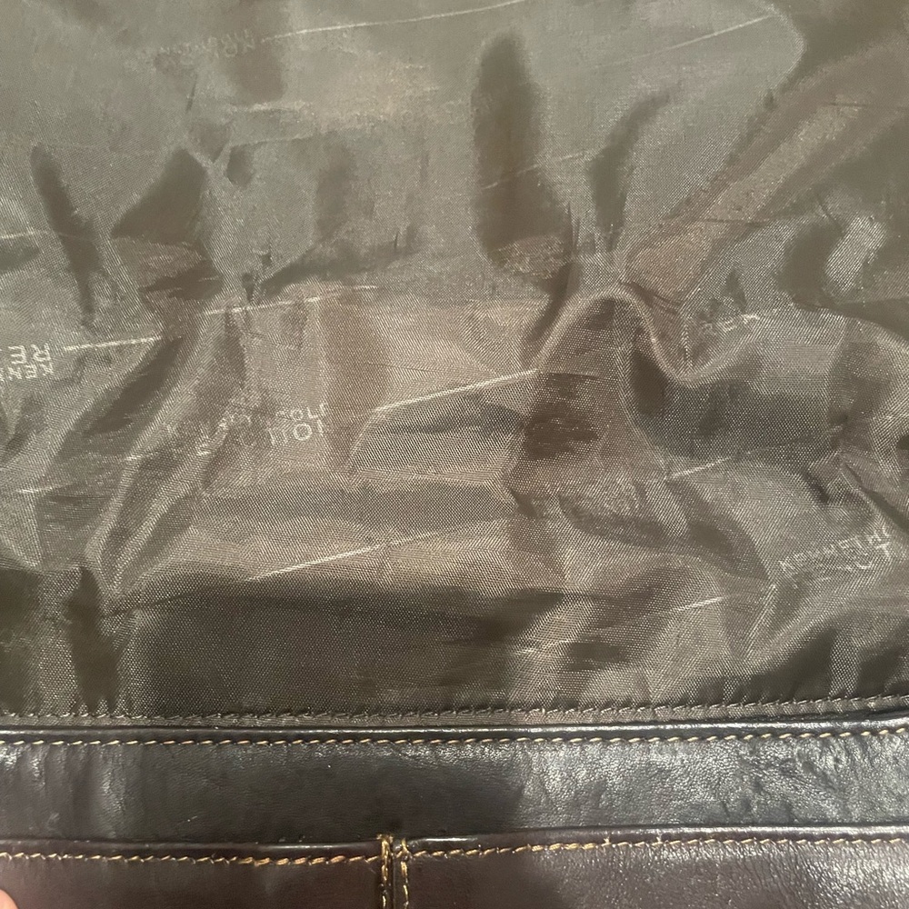 Kenneth Cole Brown Leather Messenger Bag - Picture 12 of 16